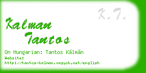 kalman tantos business card