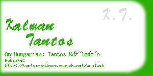 kalman tantos business card